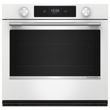 KitchenAid 30" Single Wall Oven with Assisted Cook Cycles in White, , large