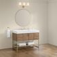 37B Mauri 48" Single Bathroom Vanity with Metal Base in Walnut Drift with High-Profile 4" White Composite Stone Top, , large