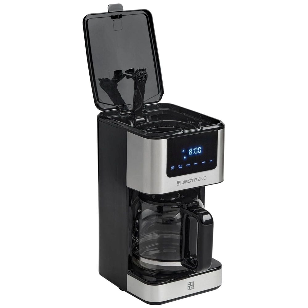 West Bend 12 Cup Hot &amp; Iced Coffee Maker in Stainless Steel, , large