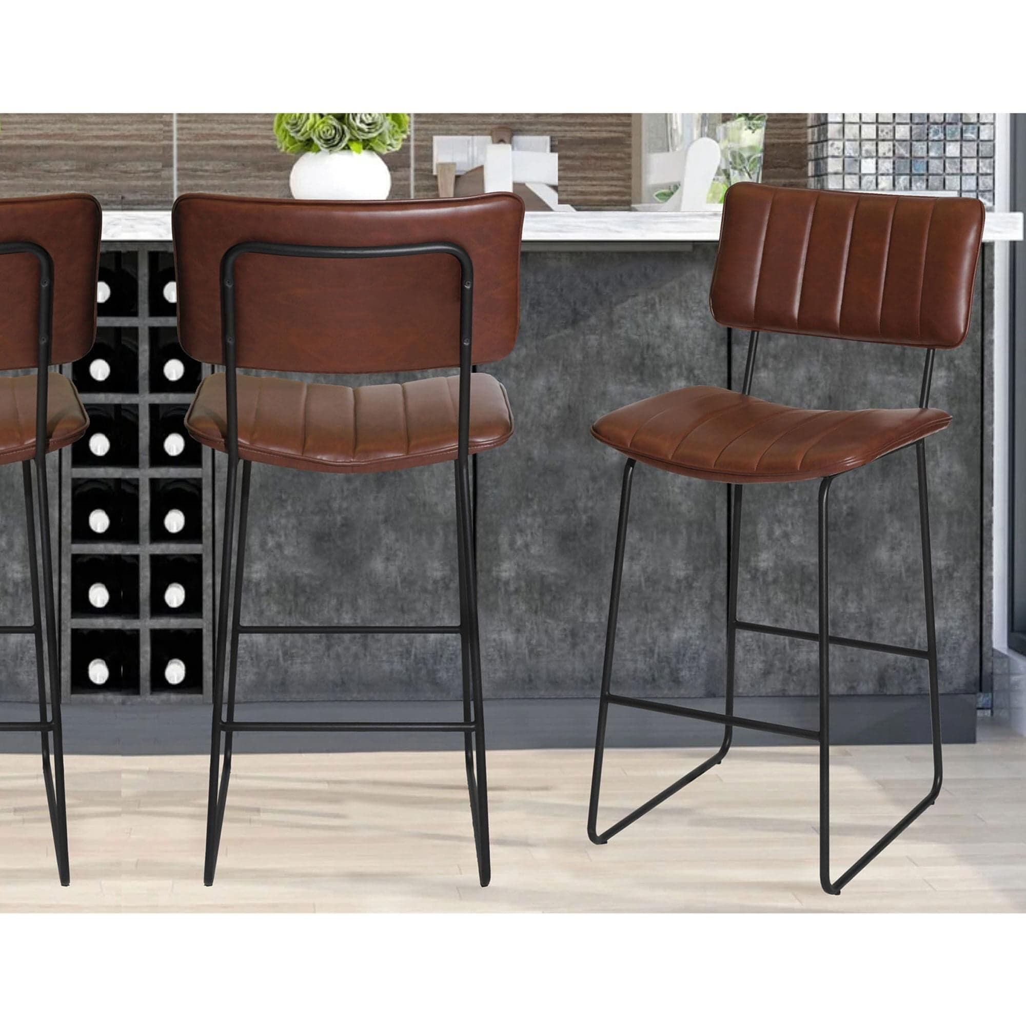 Crystal City Tribeca Counter Stool in Cordovan