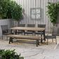 Noble House Lyons 7-Piece Dining Set in Black and Gray, , large