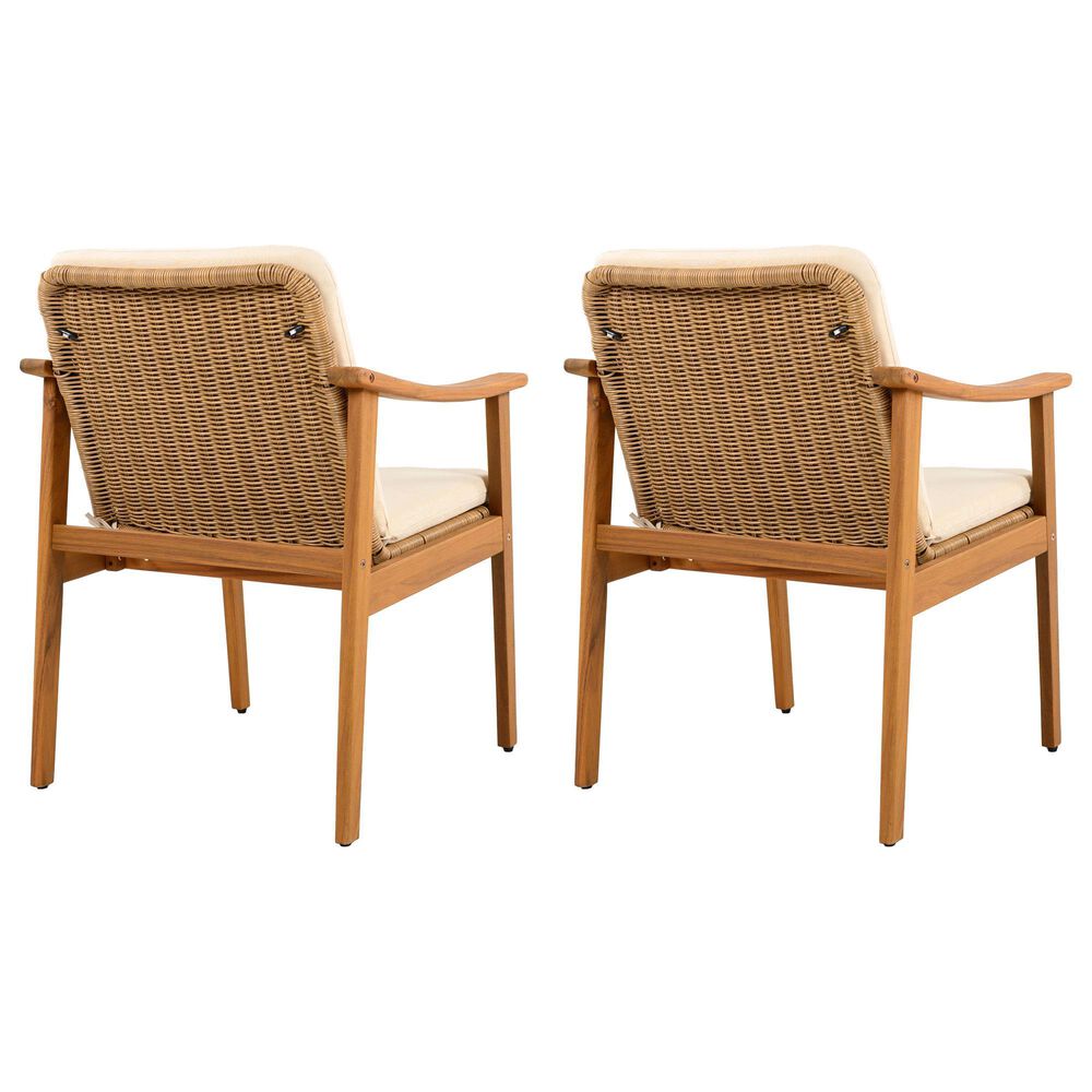 Hearth and Haven Outdoor Dining Chair in Beige (Set of 2), , large