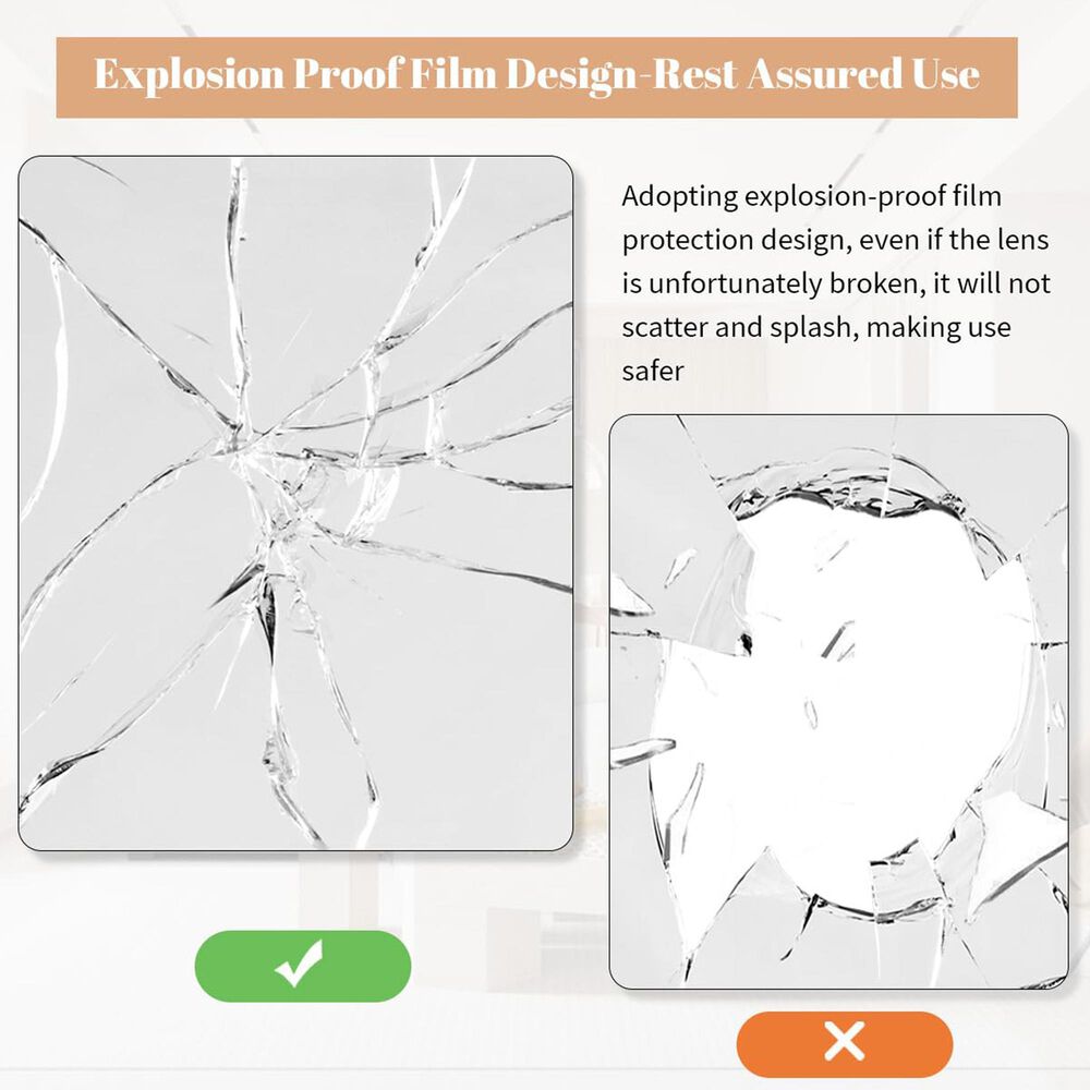 HOMLUX 20" x 28" Rectangular Wall Mirror in Gold, , large