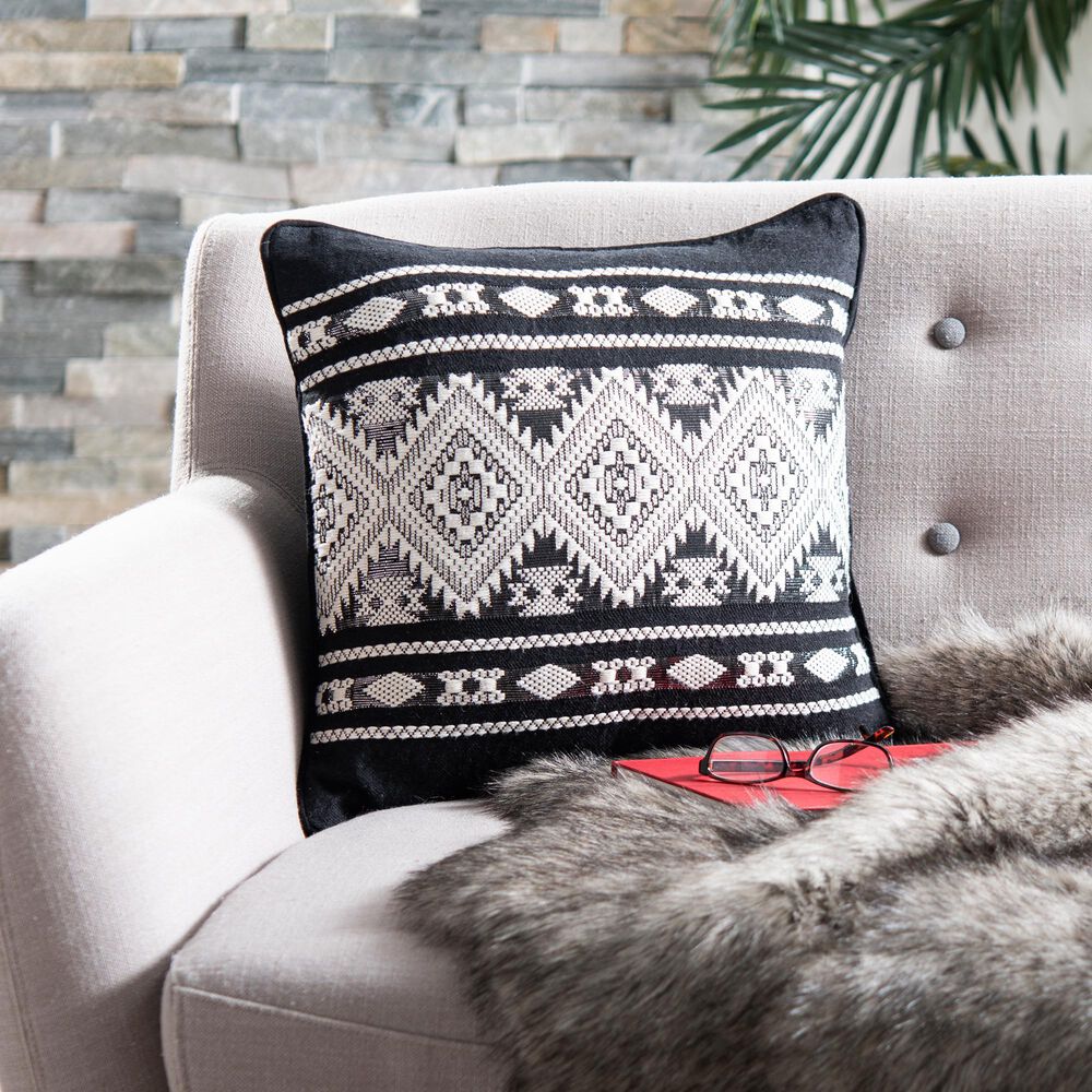 Safavieh Midnight 20&quot; Pillow in Black, , large