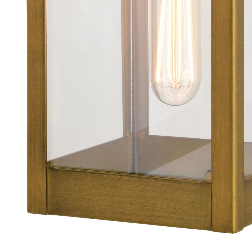Vaxcel Kinzie 14.25" 1-Light Outdoor Wall Sconce in Vintage Brass, , large