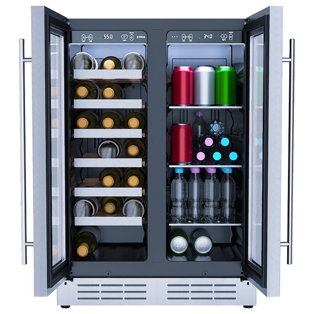 Elica 4.8 Cu. Ft. French Door Beverage and Wine Center in Stainless Steel, , large