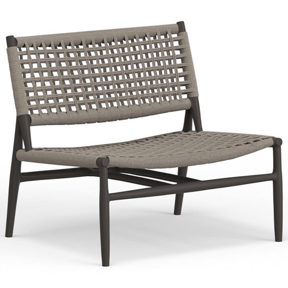 Sunset West Grigio Patio Accent Chair in Graphite and Stone Grey, , large