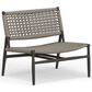 Sunset West Grigio Patio Accent Chair in Graphite and Stone Grey, , large