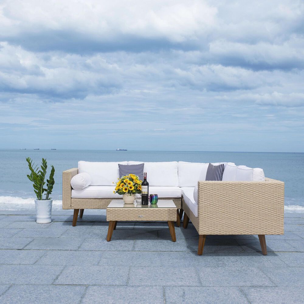 Safavieh Lynwood Patio Sectional in Beige, , large