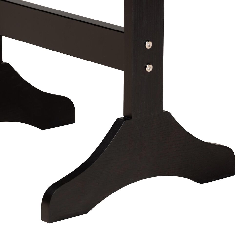 Baxton Studio Ryoko Jewelry Armoire with Mirror in Black NFM