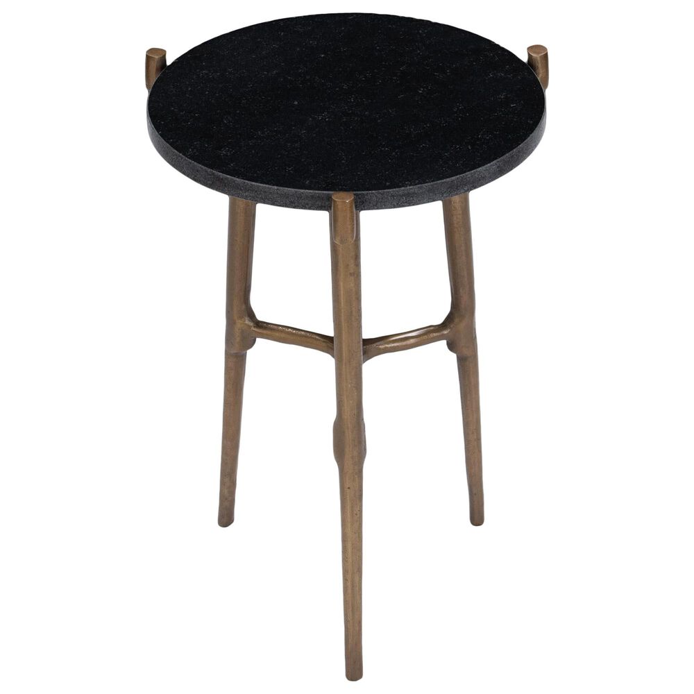 Classic Home Halley Accent Table in Black and Antique Gold, , large