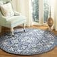 Safavieh Micro-Loop MLP606M 5" Round Blue and Ivory Area Rug, , large