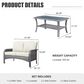 HOMLUX 2-Piece Patio Loveseat and Coffee Table Set in Beige, , large