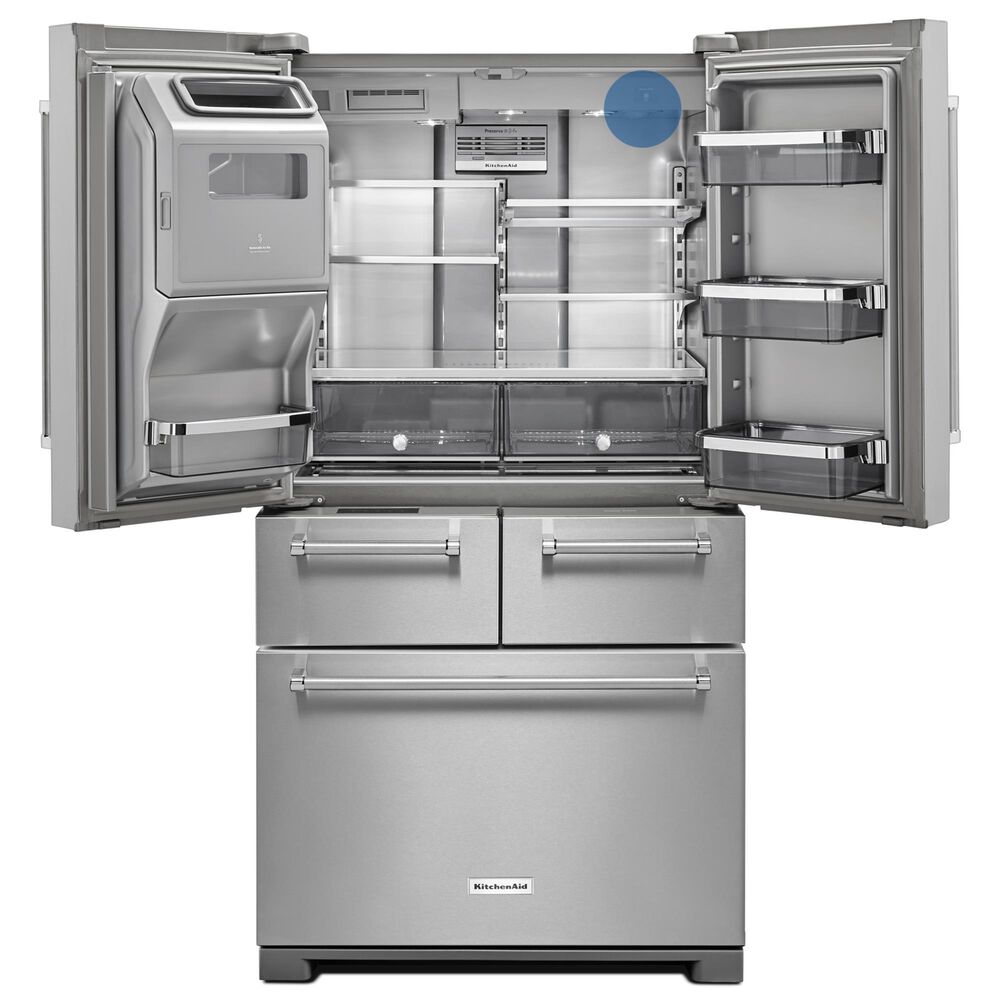 KitchenAid 2-Piece Kitchen Package with 25.8 Cu. Ft. Refrigerator and 24&quot; Built In Pocket Handle Dishwasher in Stainless Steel, , large