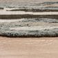 L&R Resources Sinuous Distressed Cabin Camouflage 6" Round Gray, Brown and Tan Area Rug, , large