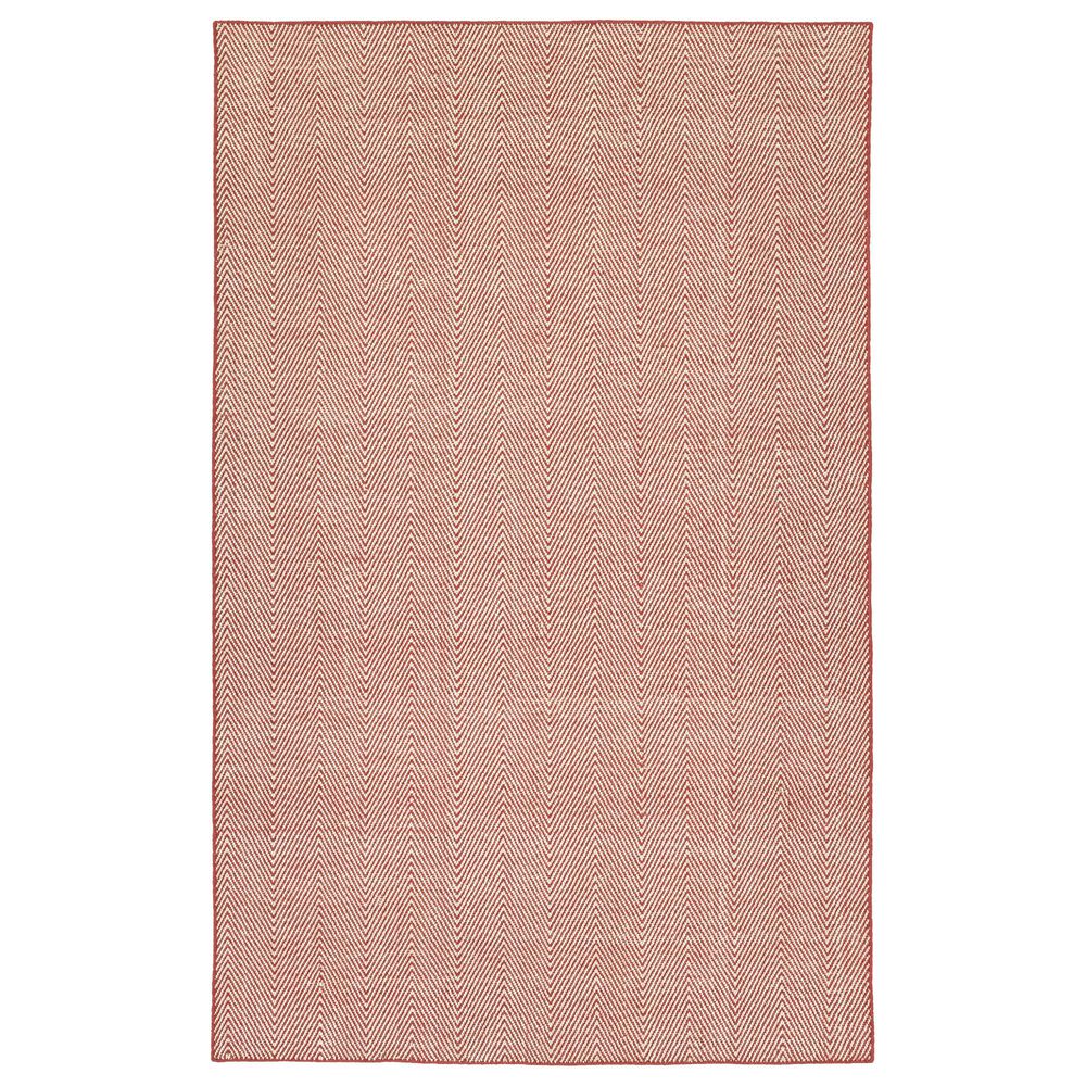 Kaleen Rugs Ziggy ZIG01-99 3" x 5" Coral and White Indoor/Outdoor Area Rug, , large