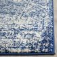 Safavieh Evoke EVK270A 2"2" x 5" Navy and Ivory Runner, , large