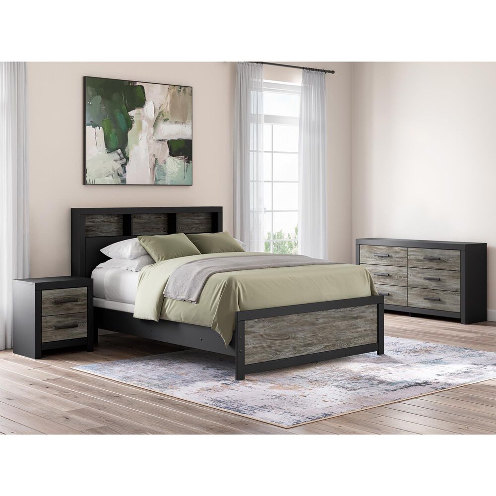 Ashley Broachmyn 6 Drawer Dresser Only in Warm Gray and Matte Black, , large