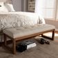 Baxton Studio Caramay Accent Bench in Light Beige, , large