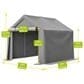 HOMLUX 8" x 8" Outdoor Shelter with Roll-Up Doors in Grey, , large