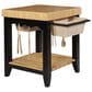 Linon Home Decor Kolton Kitchen Island in Black and Natural, , large