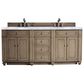 James Martin Vanities Bristol 72" Double Bathroom Vanity in Whitewashed Walnut with 3 cm Carrara White Marble Top and Rectangular Sinks, , large