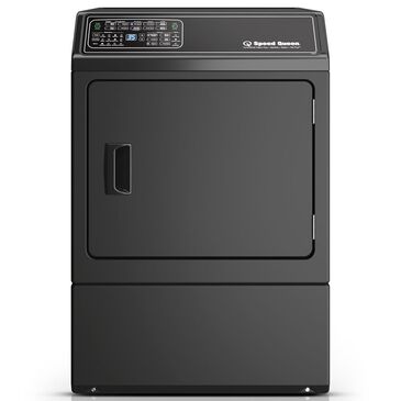 Speed Queen 7.0 Cu. Ft. Front Load Electric Dryer with Steam in Matte Black, , large