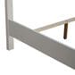 Belle Furnishings Reflections King Panel Bed with Gray Upholstered in Pearl White and Rhinestone, , large