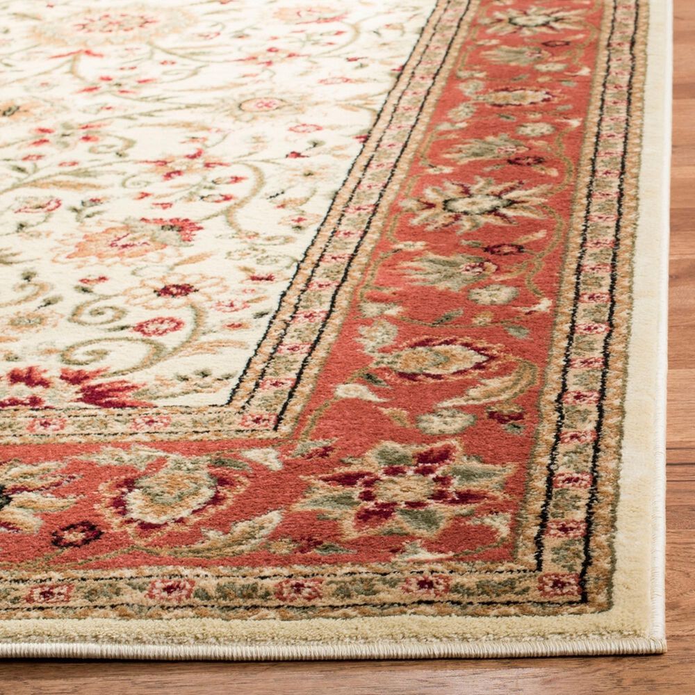Safavieh Lyndhurst LNH212 8&#39; Square Ivory and Rust Area Rug, , large