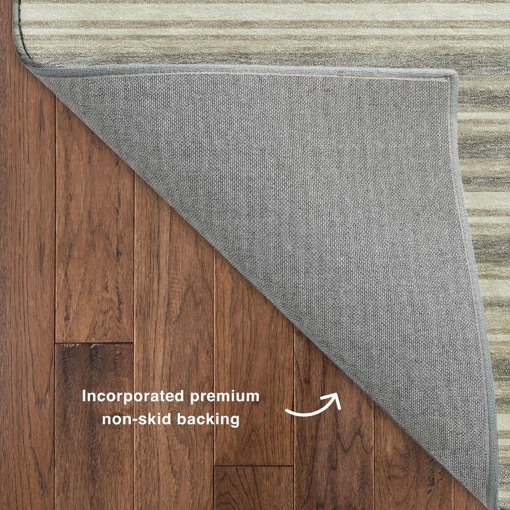 Dalyn Rug Company Soft Essentials Striped Taupe 10' x 14' Indoor/Outdoor Area Rug, , large