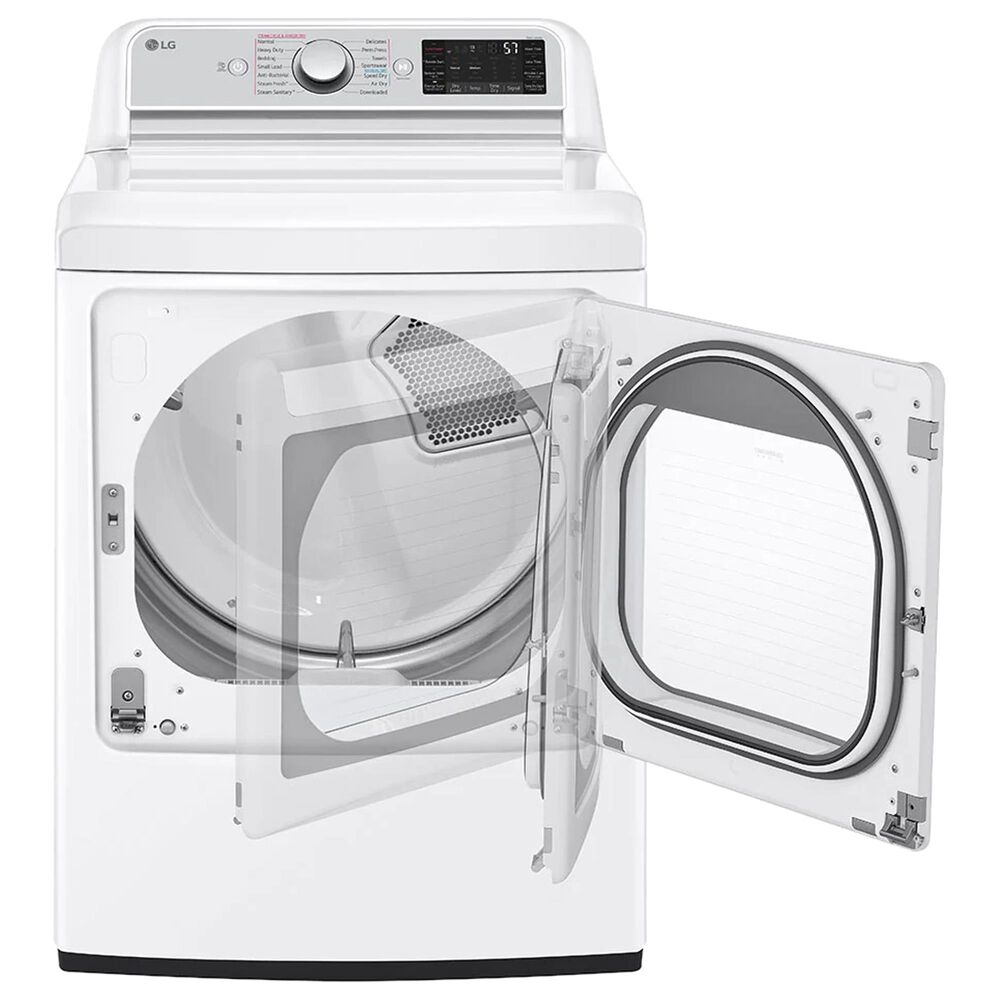 LG 7.3 Cu. Ft Front Load Turbo Steam Gas Dryer in White, , large