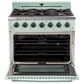Unique Appliances Classic Retro 36" Pro Convection Gas Range in Summer Mint Green, , large