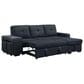 HOMLUX 97"W Sleeper Sectional Sofa with Reversible Storage Chaise and Ottomans, in Dark Gray, , large