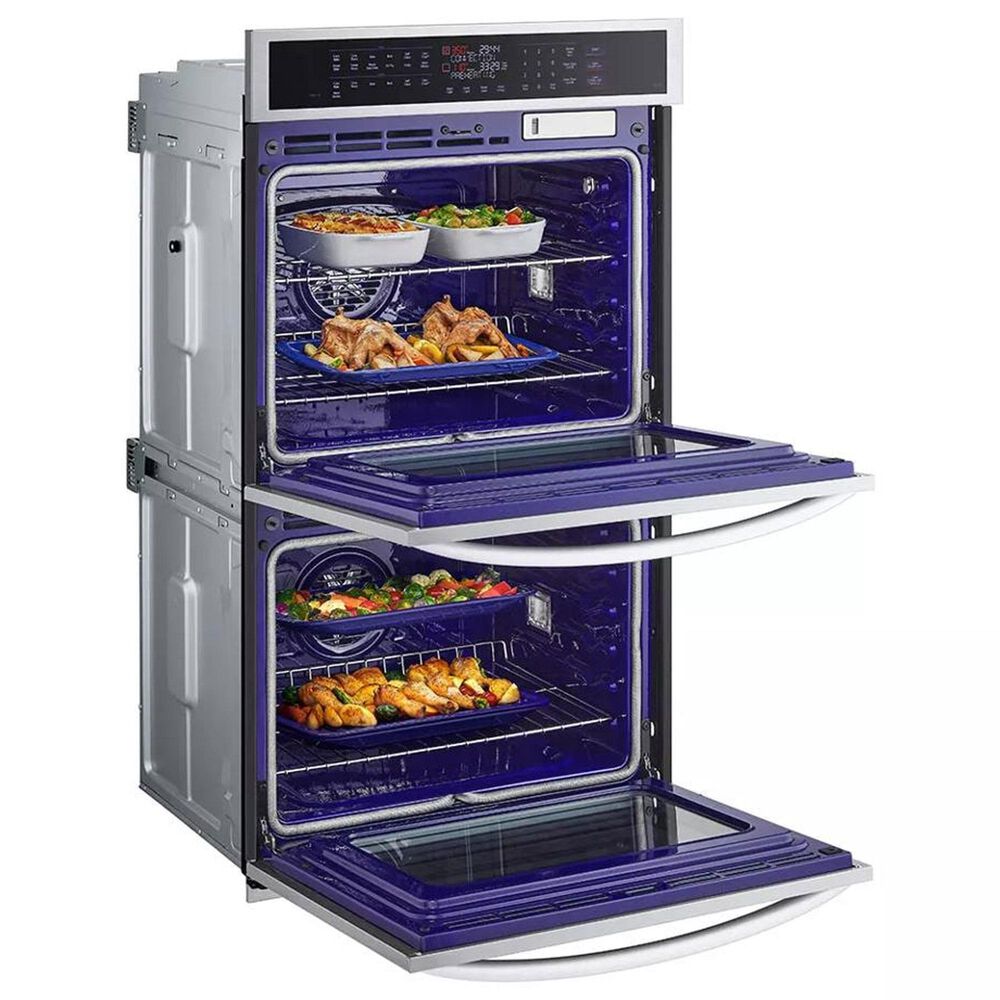 LG 2-Piece Kitchen Package with Print Proof Stainless Steel 9.4 Cu. Ft. Smart Double Wall Oven and Black 30" Induction Cooktop, , large