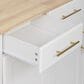 HOMLUX 59" Kitchen Island with 2 Pull Out Cabinet Organizers in White, , large
