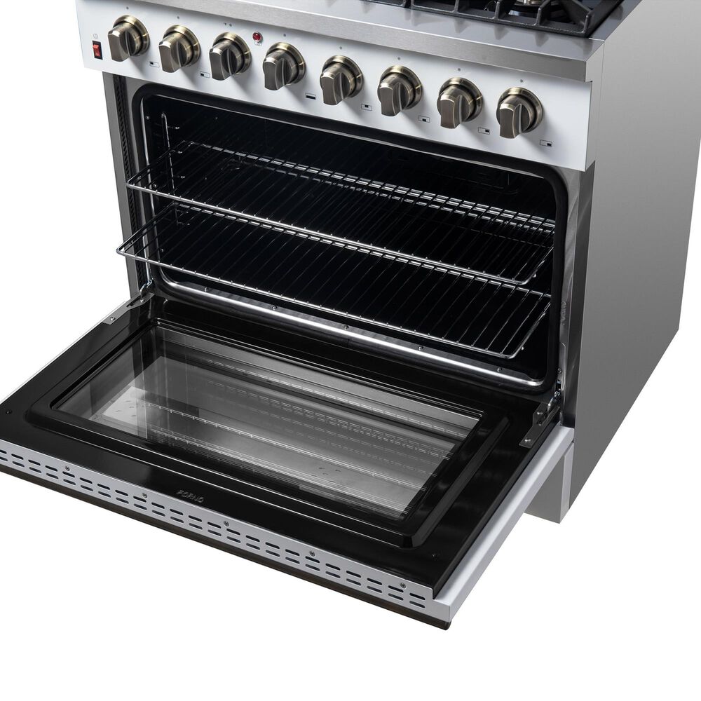 Forno Galiano 36" Freestanding Dual Fuel Range in White, , large