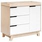 Babyletto Hudson 3 Drawer Changer Dresser in Washed Natural and White, , large