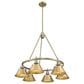 Golden Lighting Orwell 6-Light Chandelier with Brushed Champagne Bronze Shade in Aged Brass, , large