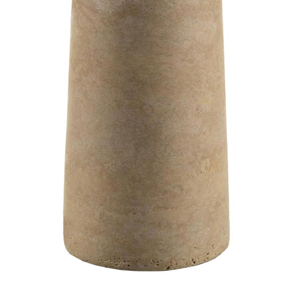37B Agate Rounded Table Lamp in Natural Travertine, , large