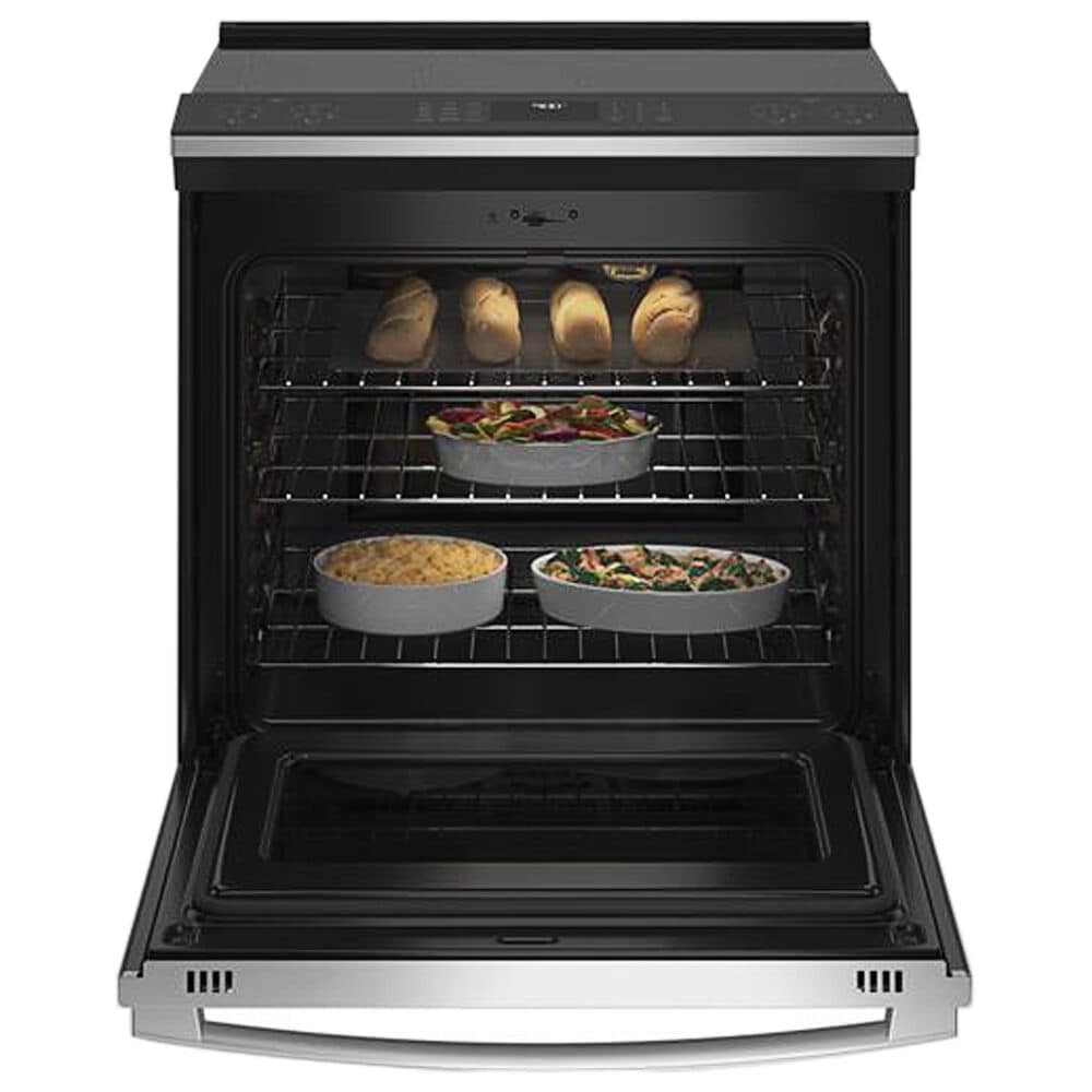 GE Profile 30" Slide-In Front-Control Induction Range in Stainless Steel, , large