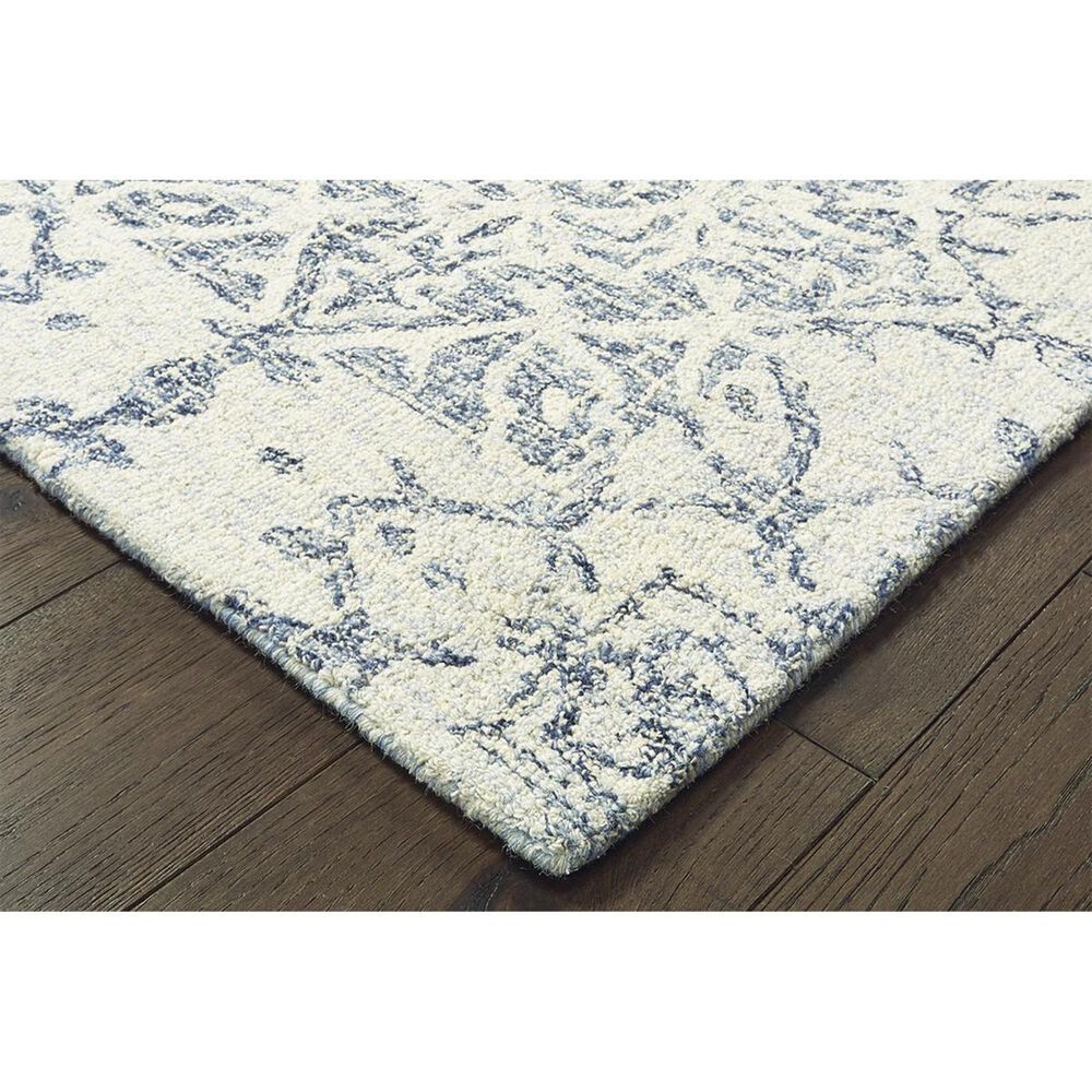 Oriental Weavers Tallavera 55603 5&#39; x 8&#39; Blue and Ivory Area Rug, , large