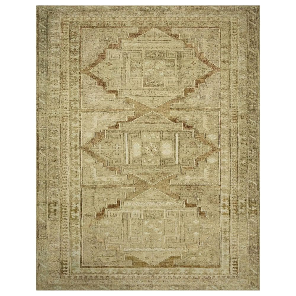 Magnolia Home Sinclair 7"6" x 9"6" Khaki and Tobacco Area Rug, , large