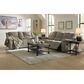 Ashley Draycoll Double Reclining Loveseat with Console in Pewter, , large
