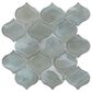 Emser Splash Silver 3" x 3" Arabesque on 10" x 10" Glass Mosaic Sheet, , large