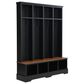 HOMLUX 8-Hook Hall Tree with Entryway Bench in Black and Walnut, , large