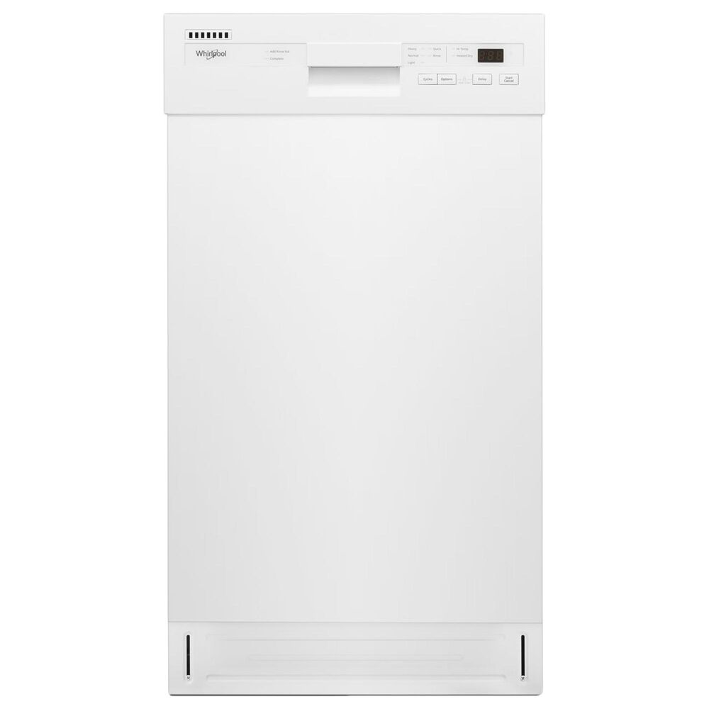 Whirlpool 18" Built-In Dishwasher in White, , large