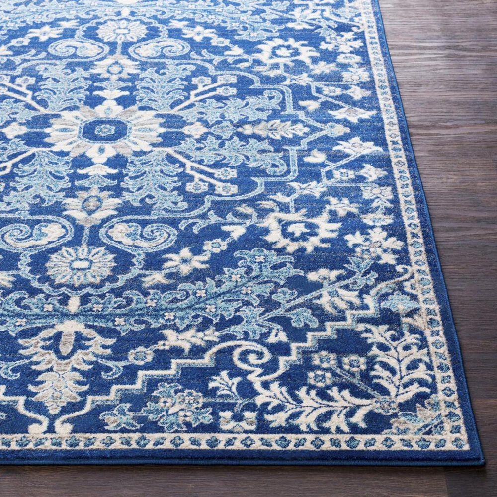 Surya Harput HAP-1068 5&#39;3&quot; x 7&#39;3&quot; Gray, Teal and Dark Blue Area Rug, , large