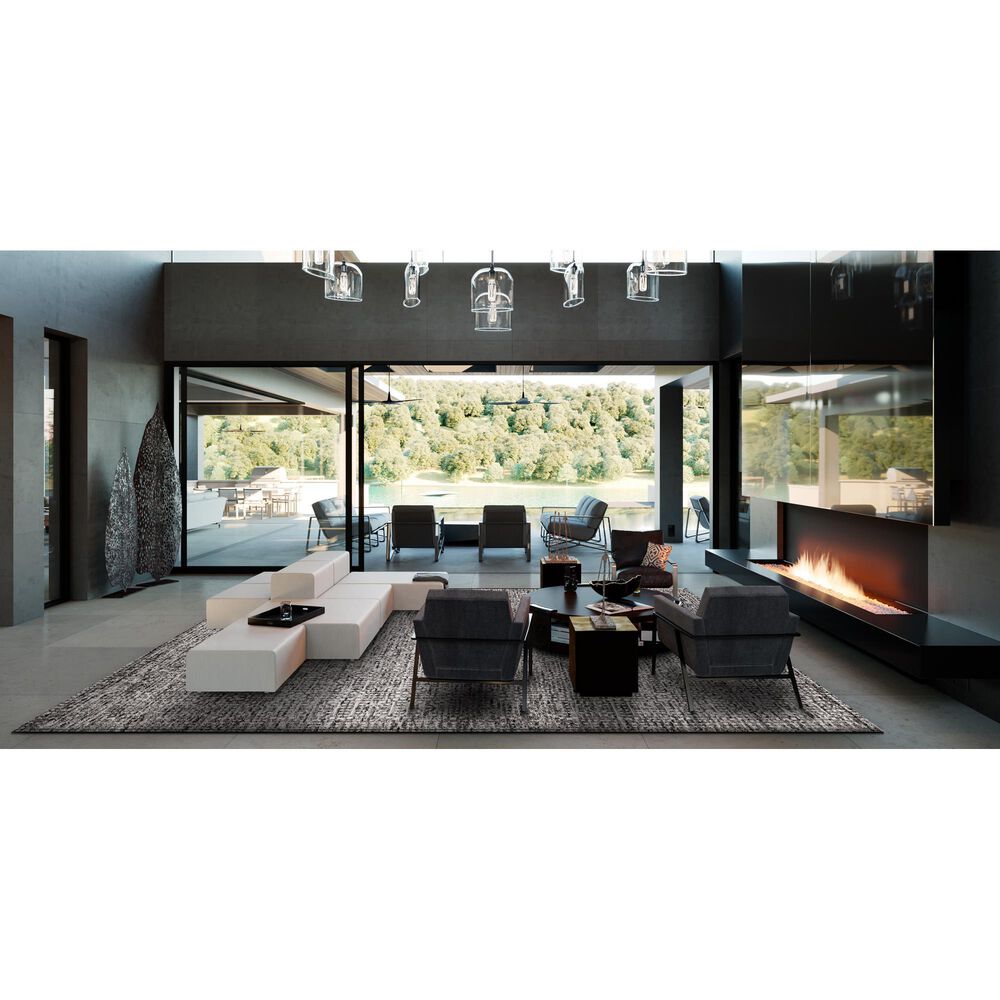 Radici USA Magica 6&#39; x 9&#39; Gray and Silver Area Rug, , large