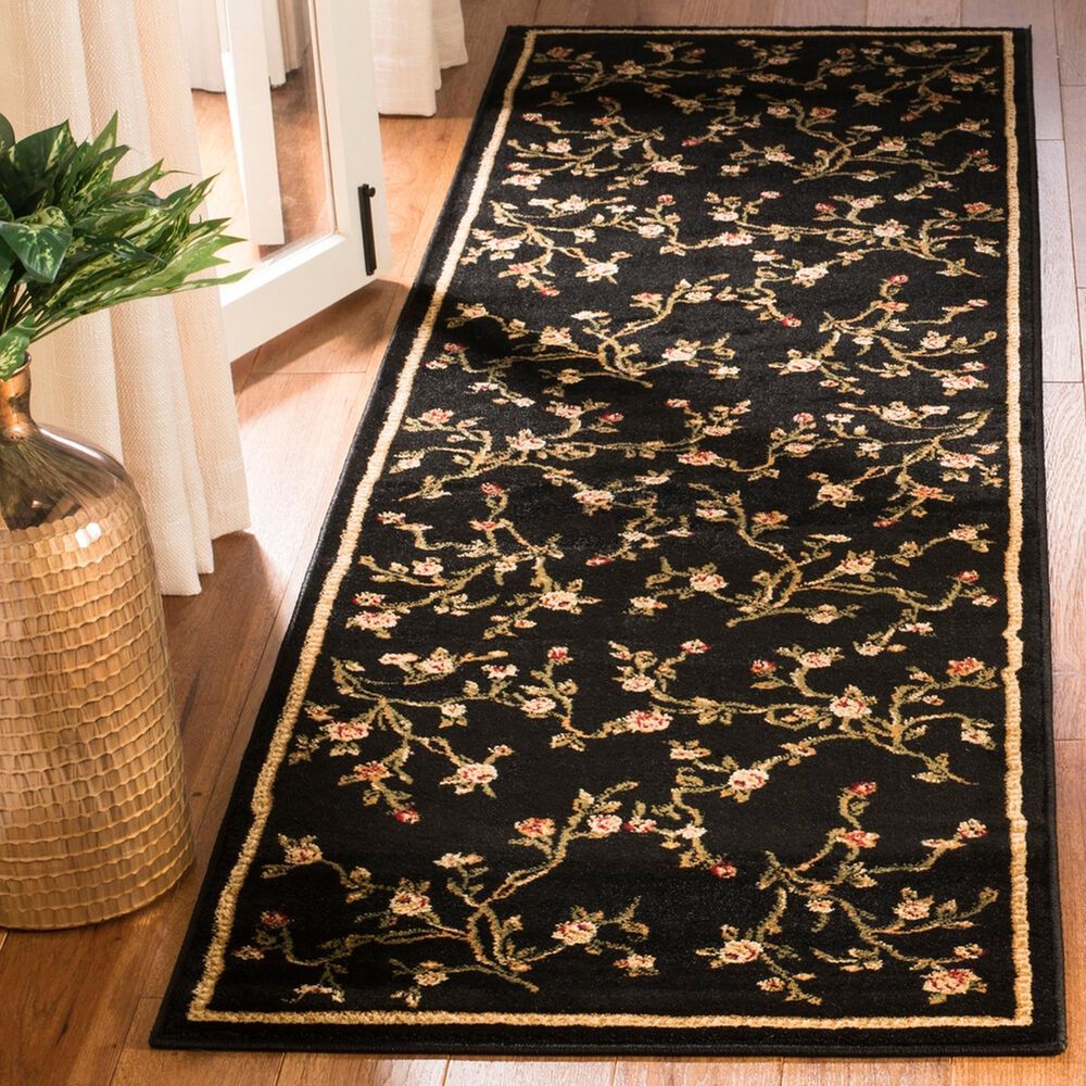 Safavieh Lyndhurst 2&#39;3&quot; x 20&#39; Black and Green Runner, , large
