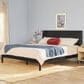 Walker Edison Cama King Platform Bed with Slatted Headboard in Black, , large